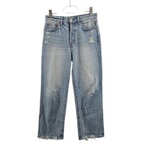 Pistola Jeans Womens 27 Cassie High Rise Straight Cropped Distressed Normcore